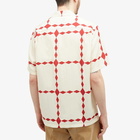 Portuguese Flannel Men's Diamonds Vacation Shirt in White/Red