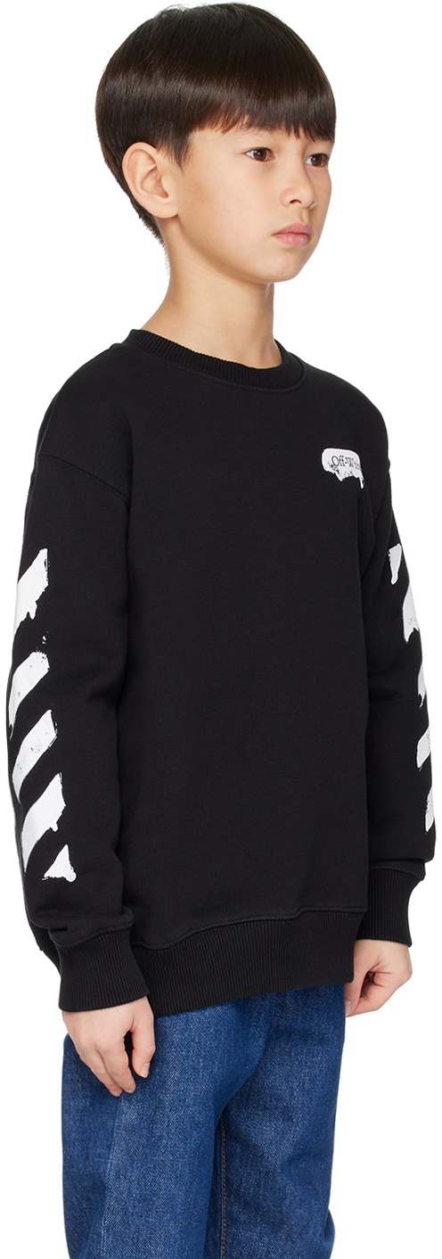 Off-White Kids Black Paint Sweatshirt