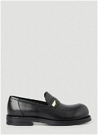 Bulb Toe Loafers in Black