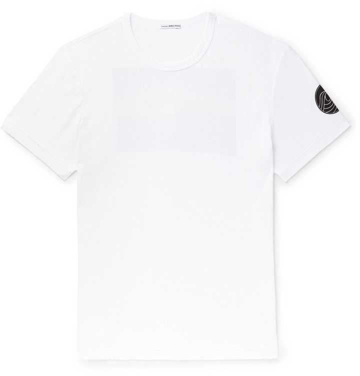 Photo: James Perse - Slim-Fit Printed Cotton-Jersey T-Shirt - White