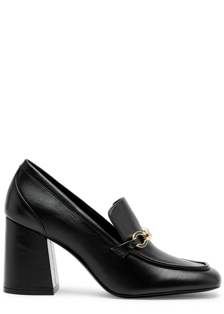 Stuart Weitzman Signature 85 Leather Loafers Black