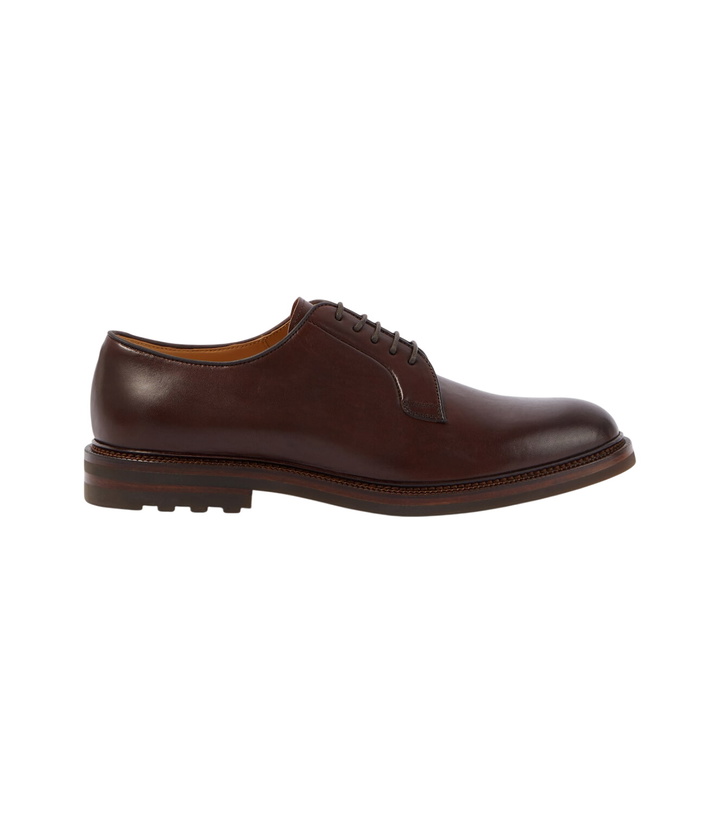 Photo: Brunello Cucinelli Leather derby shoes