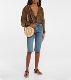 Saint Laurent Small raffia crossbody bag