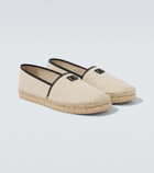 Dolce&Gabbana DG Leather-trimmed espadrille sandals