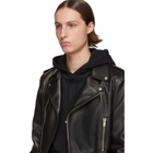 Saint Laurent Black Classic Leather Motorcycle Jacket