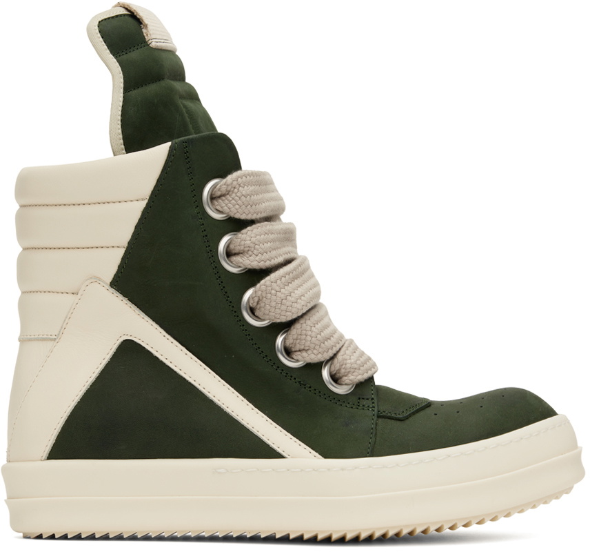 Rick Owens Green Cargobasket Sneakers