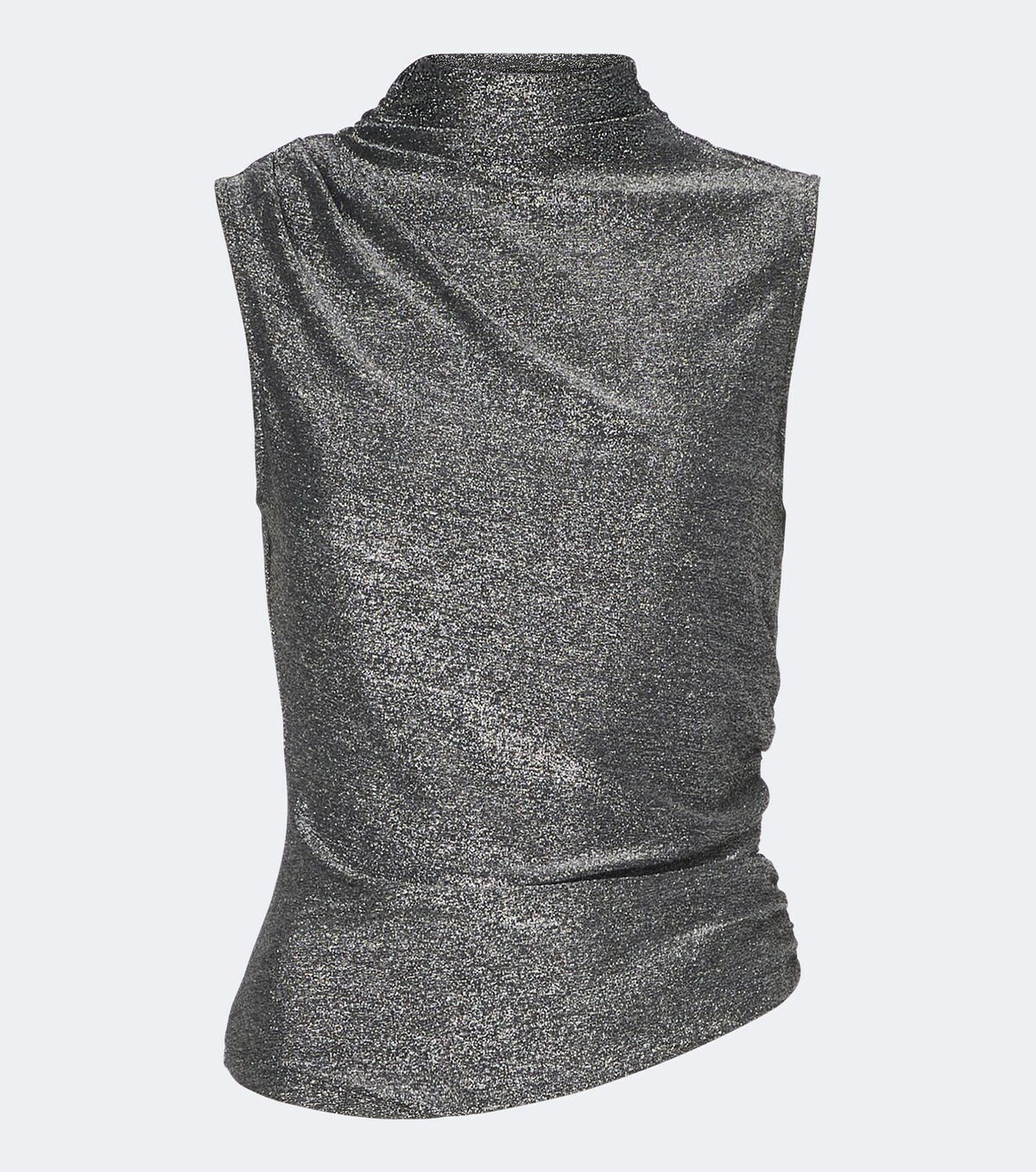 Veronica Beard Mylie jersey lamé top