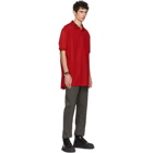 Alexander McQueen Red Embroidered Polo