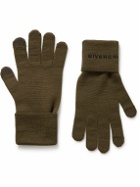 Givenchy - 4G Logo-Embroidered Wool Gloves