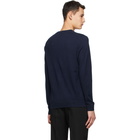 Burberry Navy Cashmere Monogram Motif Sweater