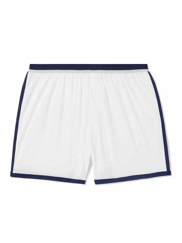 Photo: Hanro - Pierre Stretch-Cotton and TENCEL™ Modal-Blend Boxer Shorts - White