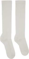 Rick Owens Gray Intarsia Socks