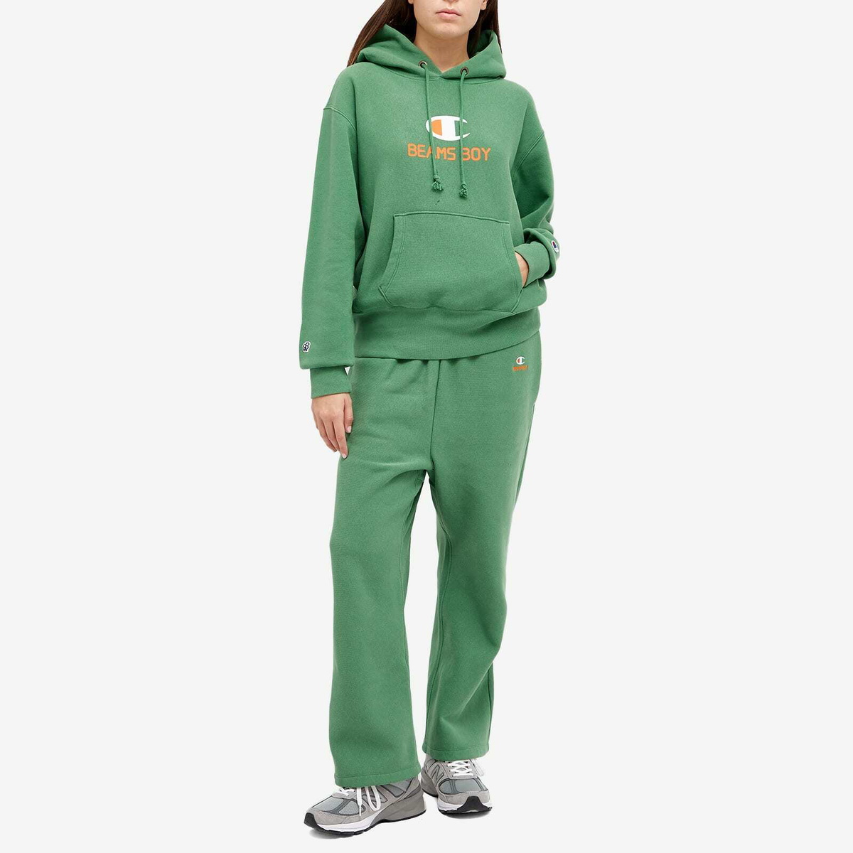 Champion Women's x Beams Boy Sweat Pants in Green