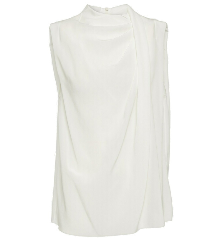 Photo: Brunello Cucinelli High-neck silk top