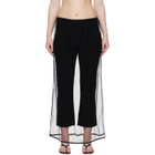 AMOMENTO Black Sheer Lace Long Maxi Skirt