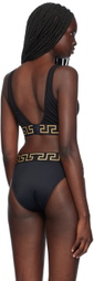 Versace Underwear Black Greca Border Triangle Bralette