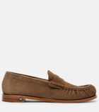 Max Mara Suede penny lofaers
