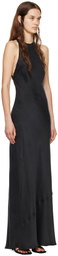 Silk Laundry Black High Low Maxi Dress