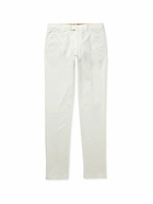 Loro Piana - Slim-Fit Washed Cotton-Blend Trousers - White