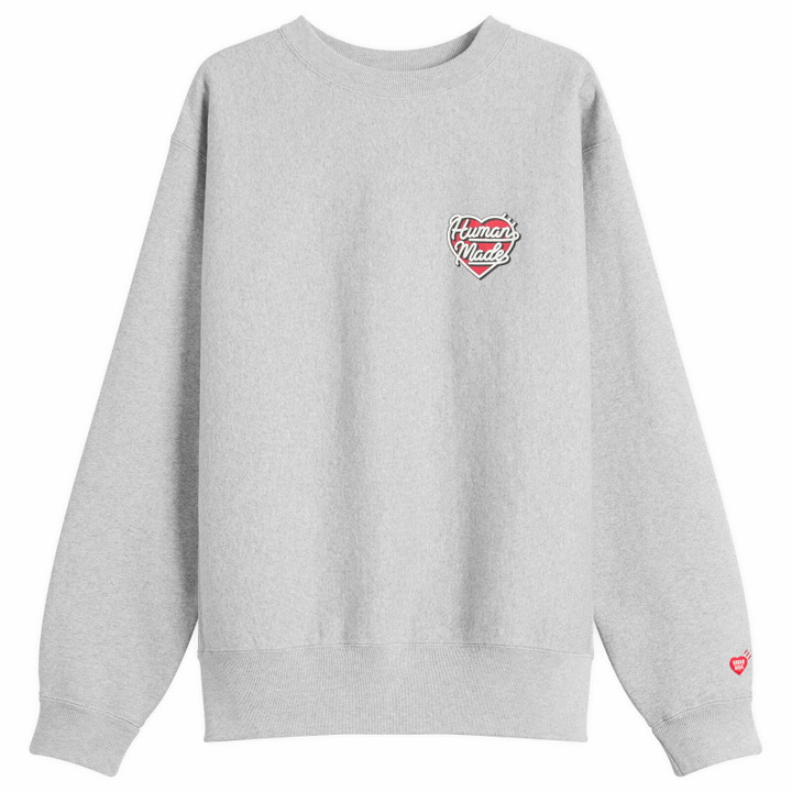 Photo: Human Made Men's Heart Heavyweight Sweatshirt in Gray