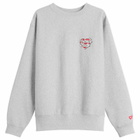 Human Made Men's Heart Heavyweight Sweatshirt in Gray