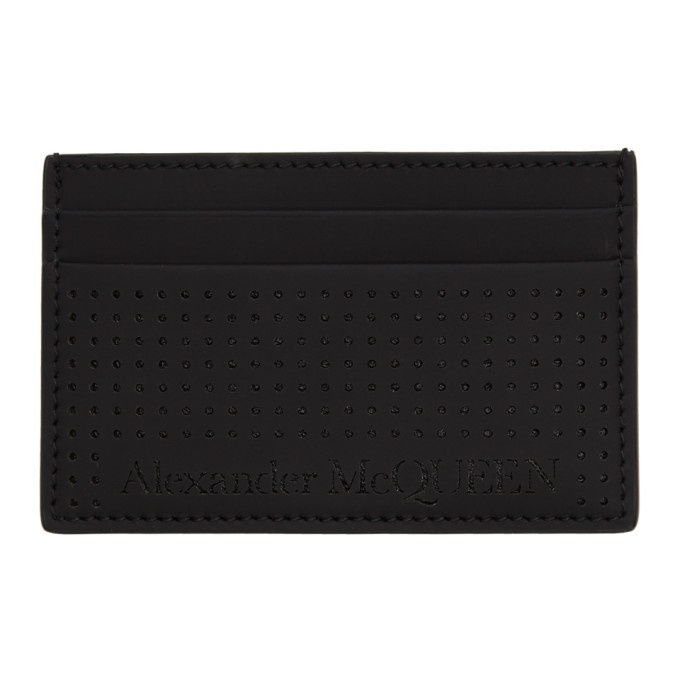 Photo: Alexander McQueen Black Perforated Card Holder