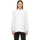 Chika Kisada White Front Drape Shirt
