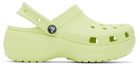 Crocs Green Classic Platform Clogs