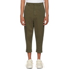 AMI Alexandre Mattiussi Green Oversized Carrot Trousers