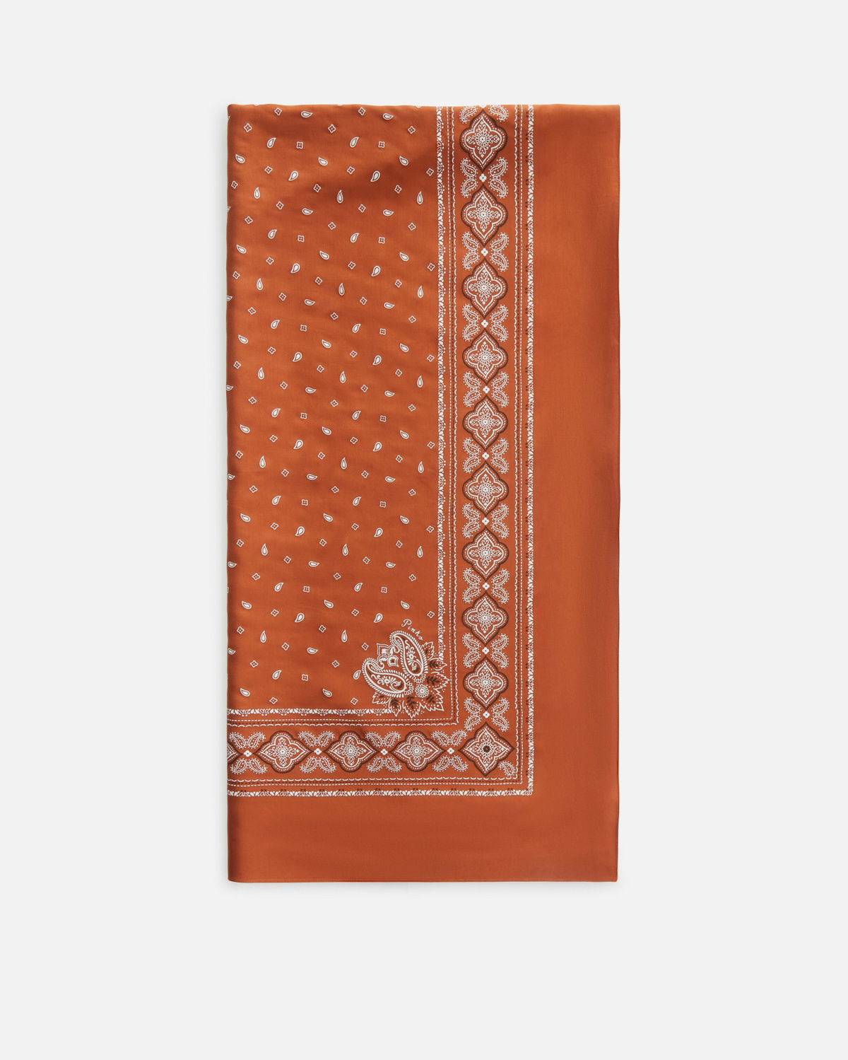 Pinko Bandana Print Scarf Burnt/White