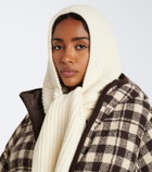 Moncler Ribbed-knit wool and cashmere hood