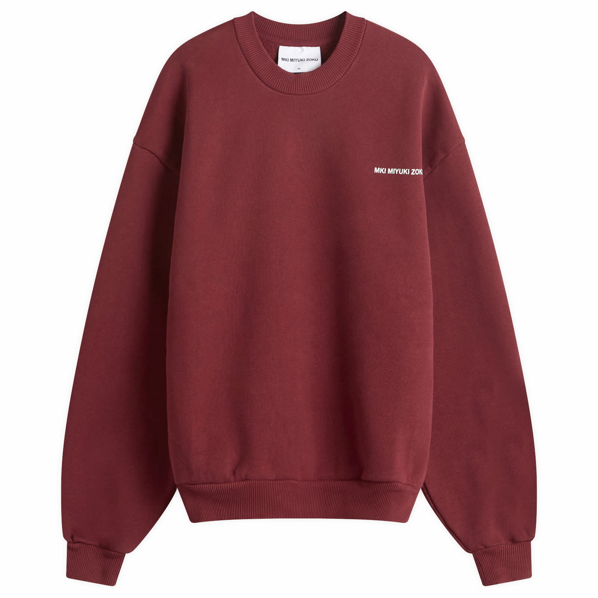 MKI Women's Uniform Crew Neck Sweatshirt Presented by END. in Burgundy/White