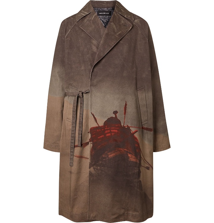Photo: Undercover - Printed Cotton-Canvas Coat with Detachable Shell Liner - Gray
