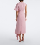 Roksanda Elva asymmetric crêpe midi dress