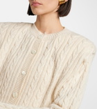 Róhe Cable-knit cotton and wool cardigan