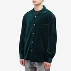 Acne Studios Men's Osandimper Velvet Shirt Jacket in Dark Green