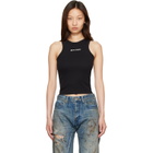 Palm Angels Black Classic Logo Fitted Tank Top