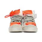 Off-White White and Orange Off-Court 3.0 Sneakers