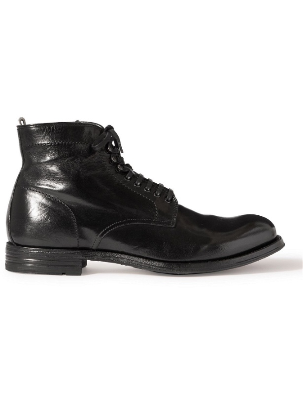 Photo: OFFICINE CREATIVE - Balance Polished-Leather Boots - Black
