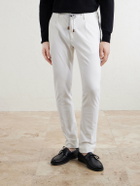 Eleventy - Straight-Leg Cotton-Blend Trousers - White