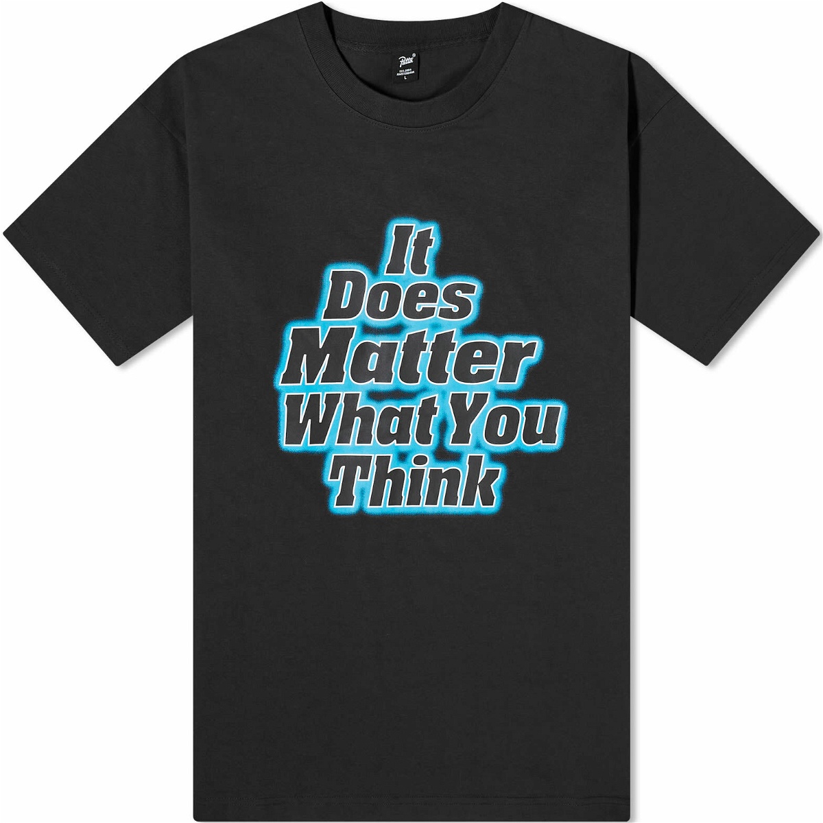Photo: Patta Men's It Does Matter What You Think T-Shirt in Black