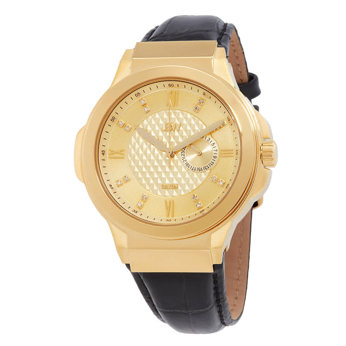 JBW Saxon 48 Quartz Diamond Gold Dial Mens Watch J6373C