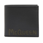 Alexander McQueen Men's Graffiti Logo Billfold Wallet in Black/Khaki