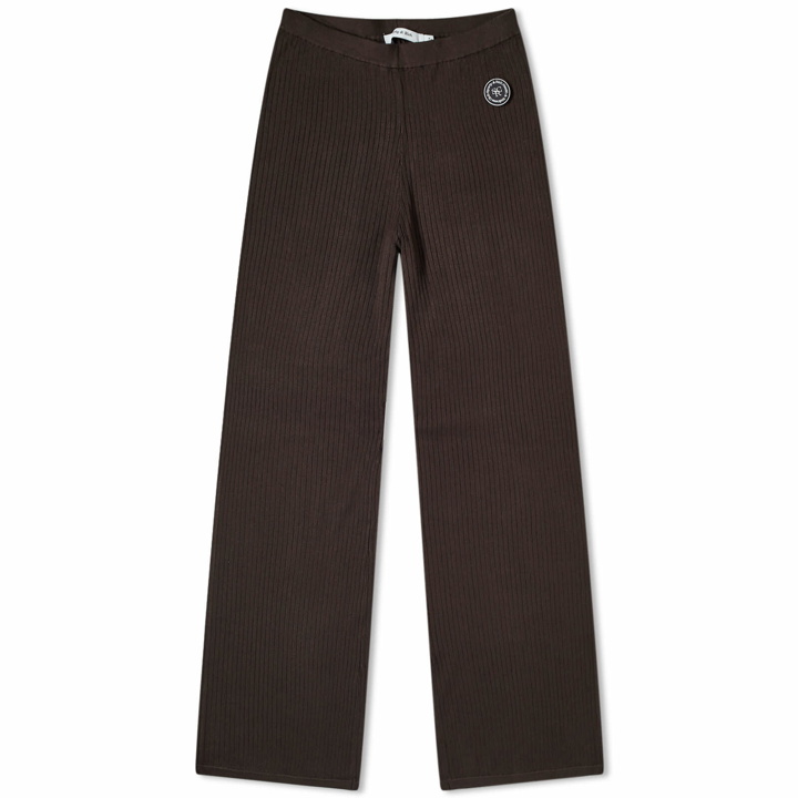 Photo: Sporty & Rich Women's SRHWC Ribbed Pants in Chocolate
