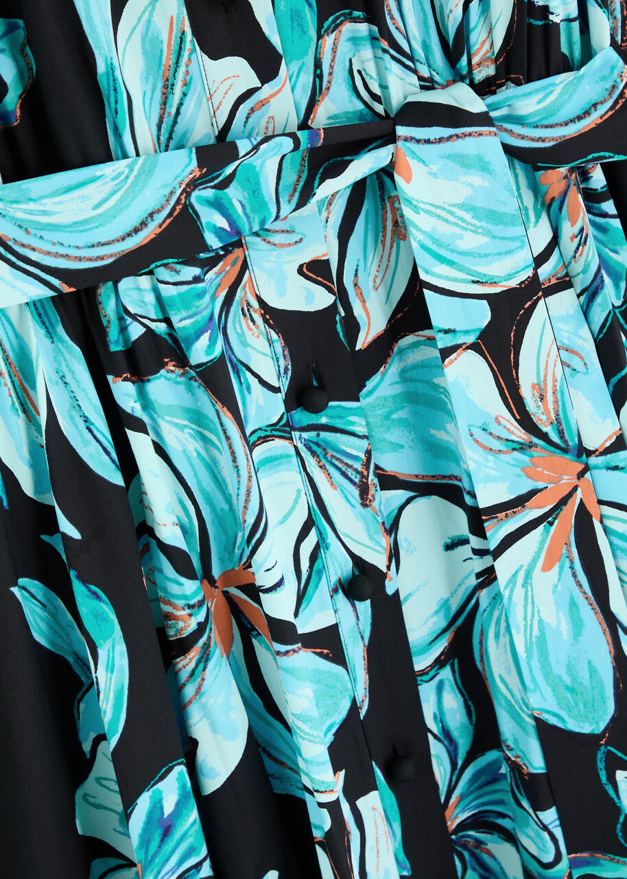 SALE!DIANE VON FURSTENBERG♪Blaineコットンシャツドレス Diane Von Furstenberg Blaine Floral-print Stretch-cotton