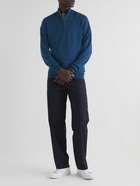 John Smedley - Tapton Slim-Fit Merino Wool Half-Zip Sweater - Blue