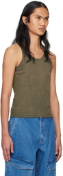 Dion Lee Khaki Sprayed Rivet Tank Top