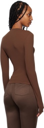 SKIMS Brown Fits Everybody Long Sleeve T-Shirt