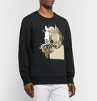 Alexander McQueen - Printed Loopback Cotton-Jersey Sweatshirt - Midnight blue