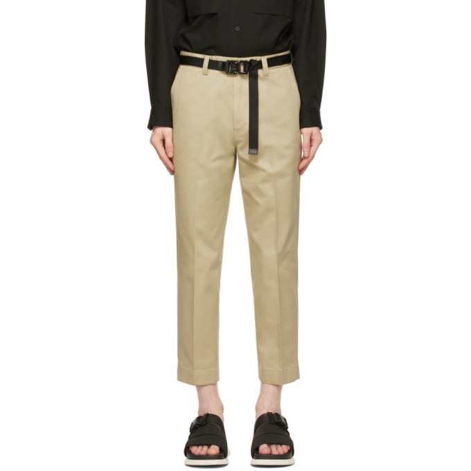Photo: Solid Homme Beige Cropped Carpenter Trousers